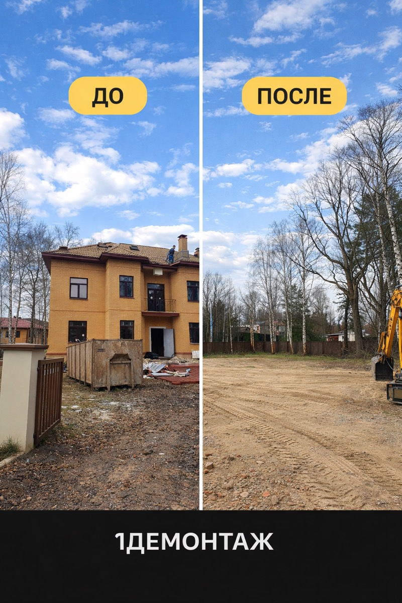 Снос коттеджа